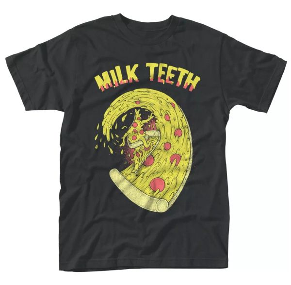 milk teeth pizza wave official t-shirt men unisex, White;black
milk teeth pizza wave official t-shirt men unisex, White;black