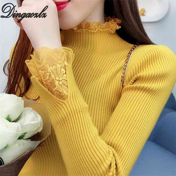 dingaozlz autumn winter sweater fashion women lace stitching knitted shirt long sleeve casual pullovers 210517, White;black
dingaozlz autumn winter sweater fashion women lace stitching knitted shirt long sleeve casual pullovers 210517, White;black