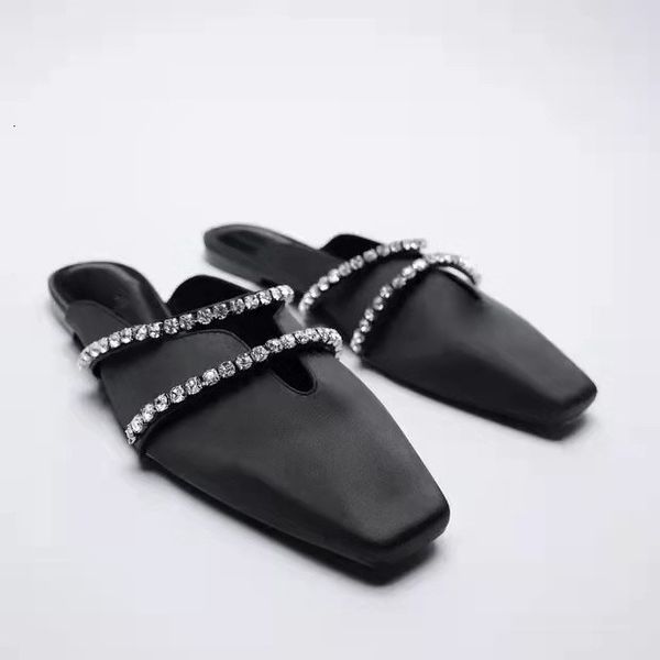 dress shoes spring women's sandals black square head shiny strass flat muller shoes all-match faerie for female j628
dress shoes spring women's sandals black square head shiny strass flat muller shoes all-match faerie for female j628