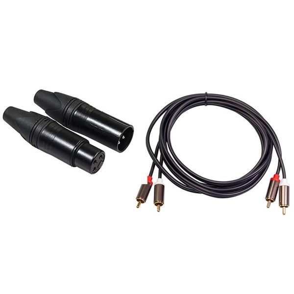 audio cables & connectors 1x 2rca to 2 rca coaxial cable 3.5 jack stereo cord 1m 10pcs xlr 3pin mic snake plug connector
audio cables & connectors 1x 2rca to 2 rca coaxial cable 3.5 jack stereo cord 1m 10pcs xlr 3pin mic snake plug connector