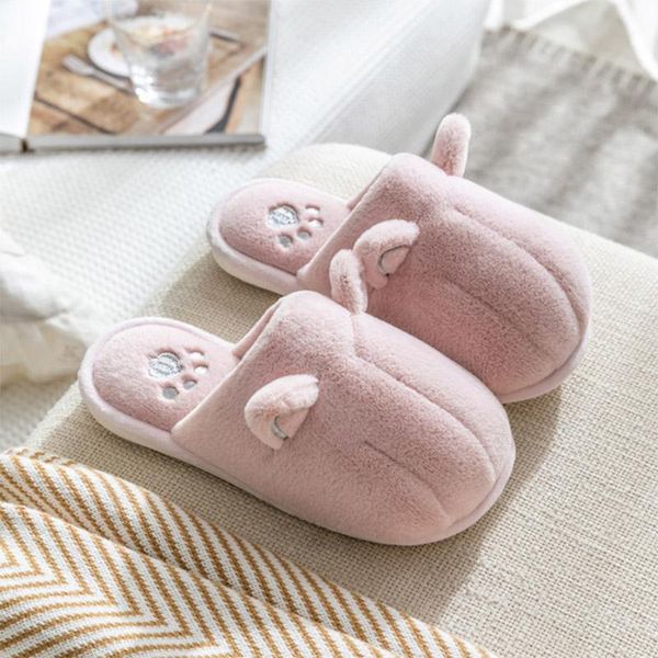 women short plush slippers animal ears warm winter women's shoes ladies soft indoor flats female cute furry 2021, Black
women short plush slippers animal ears warm winter women's shoes ladies soft indoor flats female cute furry 2021, Black