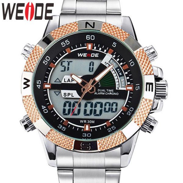 wristwatches weide dual display man's watches fashion quartz watch stainless steel wristwatch date male clock relogio masculino, Slivery;brown
wristwatches weide dual display man's watches fashion quartz watch stainless steel wristwatch date male clock relogio masculino, Slivery;brown