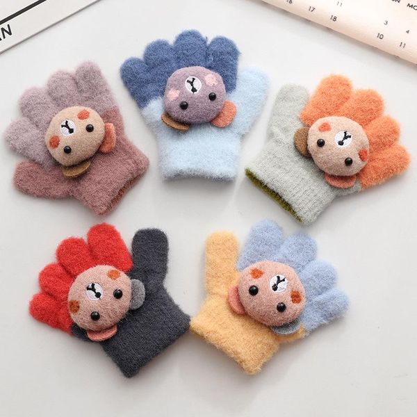 children's mittens creative children winter gloves cute knitting cartoon five-finger brushed boy girl outdoor points to keep warm for b, White
children's mittens creative children winter gloves cute knitting cartoon five-finger brushed boy girl outdoor points to keep warm for b, White