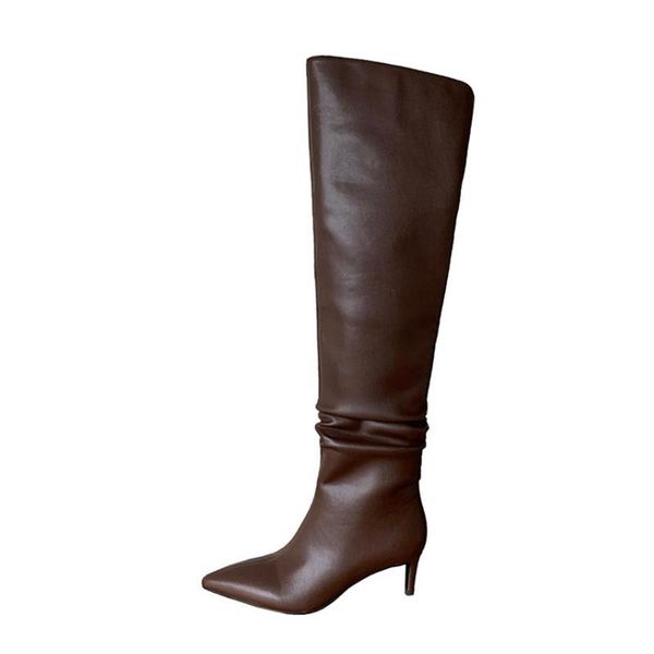 boots brown shoes fur pointed toe thigh high over the knee heel stiletto brand women winter genuine leather tall long autumn, Black
boots brown shoes fur pointed toe thigh high over the knee heel stiletto brand women winter genuine leather tall long autumn, Black