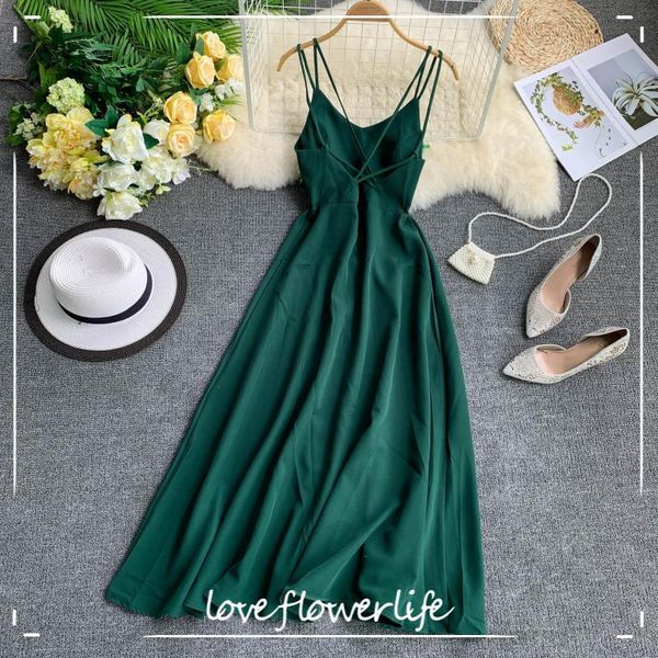 summer elegant backless dresses spaghetti strap long dress women vintage beach party maxi dress green white red robe vestidos 210521, Black;gray
summer elegant backless dresses spaghetti strap long dress women vintage beach party maxi dress green white red robe vestidos 210521, Black;gray