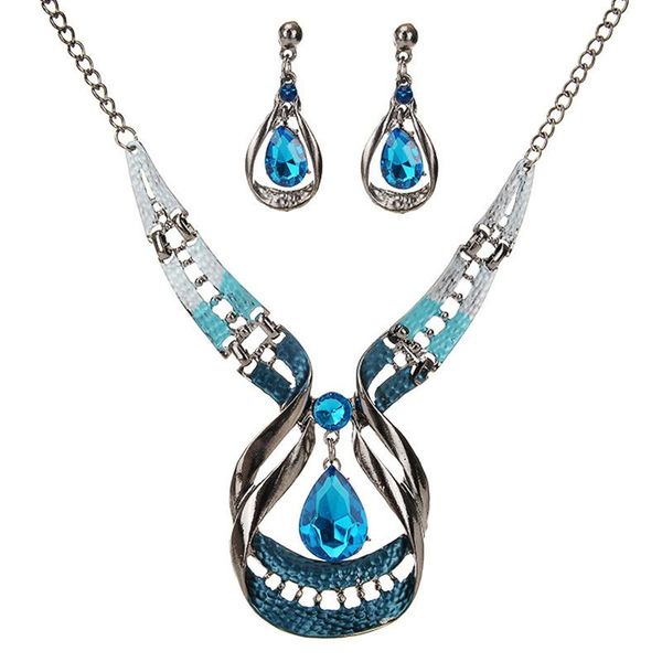 earrings & necklace suit set crystal bridal luxury genuine halskette frauen erklarung pendant accessories statement, Silver
earrings & necklace suit set crystal bridal luxury genuine halskette frauen erklarung pendant accessories statement, Silver