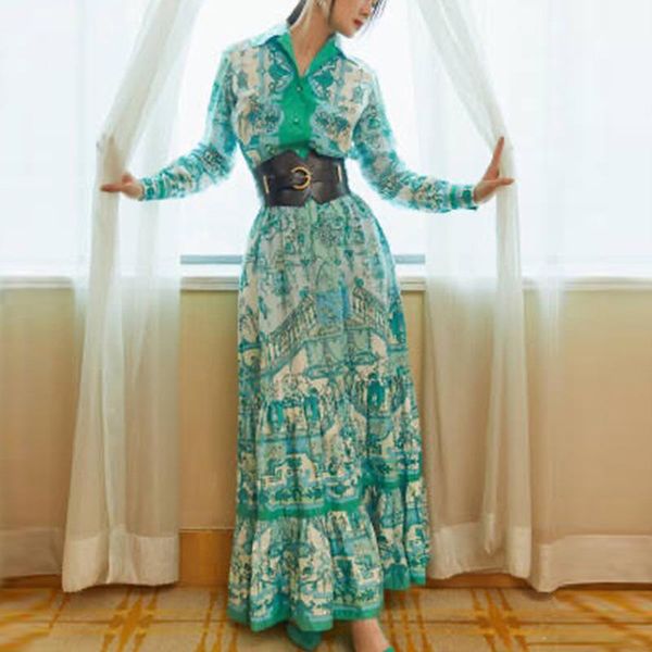 casual dresses autumn women fashion goddess fan shirt collar printed slim fit waist belt long dress, Black;gray
casual dresses autumn women fashion goddess fan shirt collar printed slim fit waist belt long dress, Black;gray