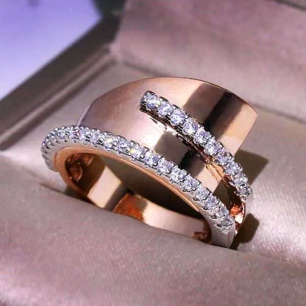 wedding rings simple female two-tone rose gold color crystal ring zircon promise engagement for women, Slivery;golden
wedding rings simple female two-tone rose gold color crystal ring zircon promise engagement for women, Slivery;golden