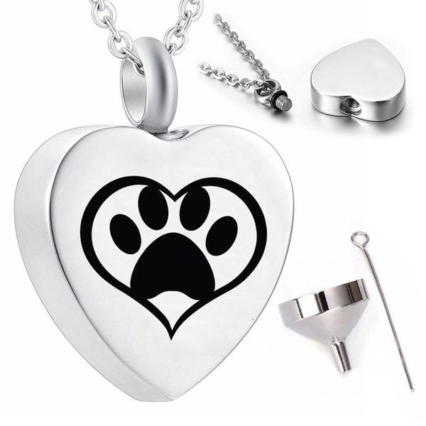 cat and dog souvenir necklace ashes jar cremation memorial personalized heart pendant, Silver
cat and dog souvenir necklace ashes jar cremation memorial personalized heart pendant, Silver