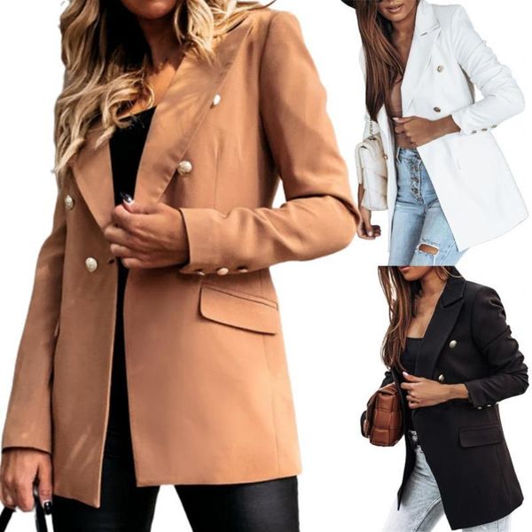 women's suits & blazers 2021 women blazer double breasted oversize jacket classic button pockets female outerwear chic mujer vestido, White;black
women's suits & blazers 2021 women blazer double breasted oversize jacket classic button pockets female outerwear chic mujer vestido, White;black