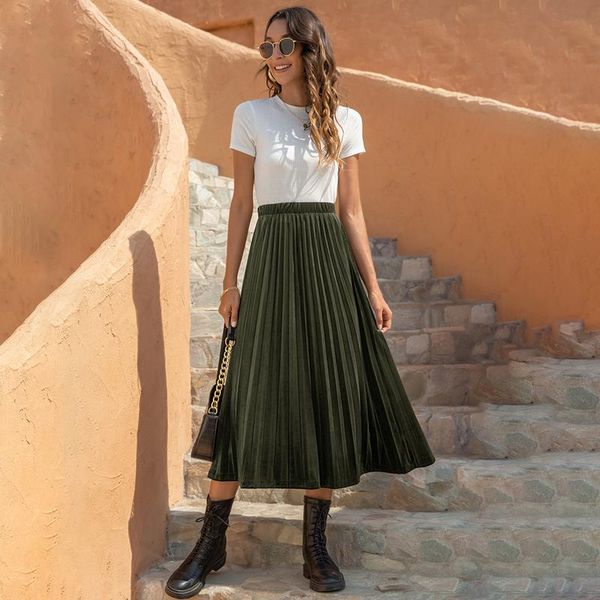 skirts harajuku korean women velour folds pleated spring and summer high waist plus size casual streetwear female midi skirt, Black
skirts harajuku korean women velour folds pleated spring and summer high waist plus size casual streetwear female midi skirt, Black