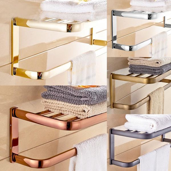 towel racks chrome/gold/rose golden/antique/ black brass bath rack bathroom holder double shelf accessories
towel racks chrome/gold/rose golden/antique/ black brass bath rack bathroom holder double shelf accessories
