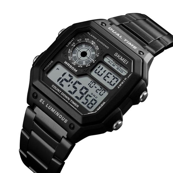 sport stainless steel men watch 5atm water-resistant digital backlight man wristwatch male relogio musculino chronograph wristwatches, Slivery;brown
sport stainless steel men watch 5atm water-resistant digital backlight man wristwatch male relogio musculino chronograph wristwatches, Slivery;brown