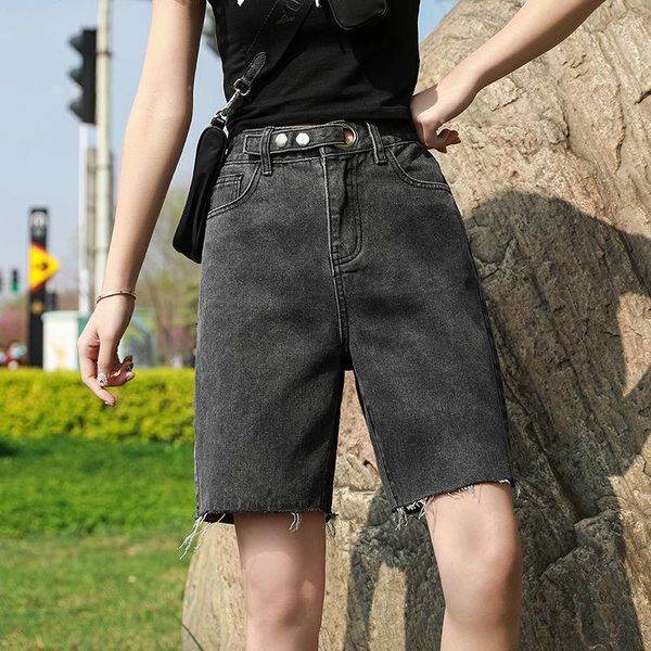 women's jeans 2021 women casual high waist straight shorts female summer pockets loose solid denim ladies knee length z310, Blue
women's jeans 2021 women casual high waist straight shorts female summer pockets loose solid denim ladies knee length z310, Blue