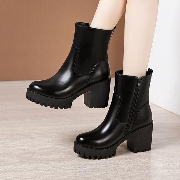 boots small plus size 32-43 block heel chunky platfom shoes women ankle 2021 winter high heels leather office fur shoe, Black
boots small plus size 32-43 block heel chunky platfom shoes women ankle 2021 winter high heels leather office fur shoe, Black