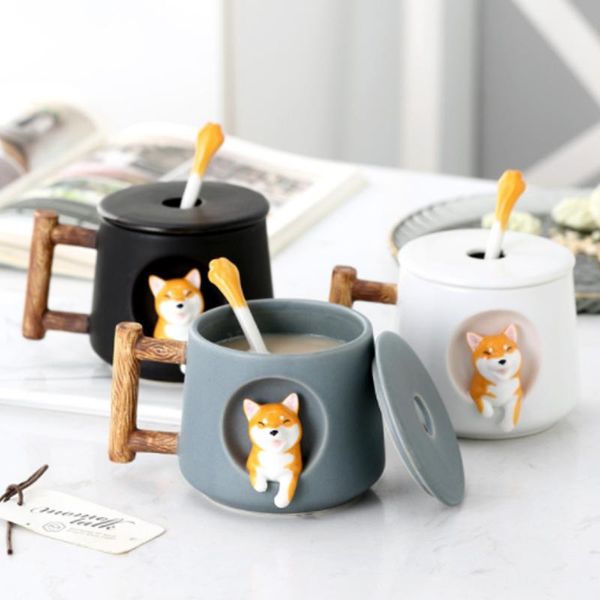 mugs cute cartoon animal shiba inu ceramic mug creative men and women couple with lid spoon drinking water coffee cup
mugs cute cartoon animal shiba inu ceramic mug creative men and women couple with lid spoon drinking water coffee cup