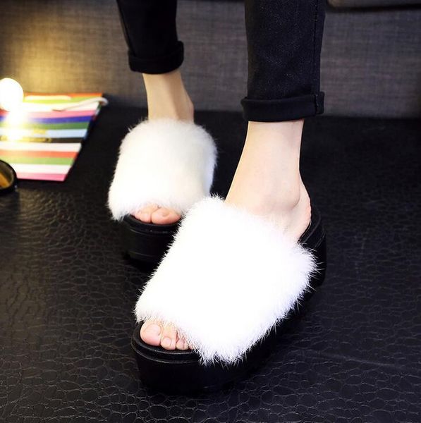 slippers fall winter large fur wholesale fashion women korean thick plush platform warm 35-39, Black
slippers fall winter large fur wholesale fashion women korean thick plush platform warm 35-39, Black