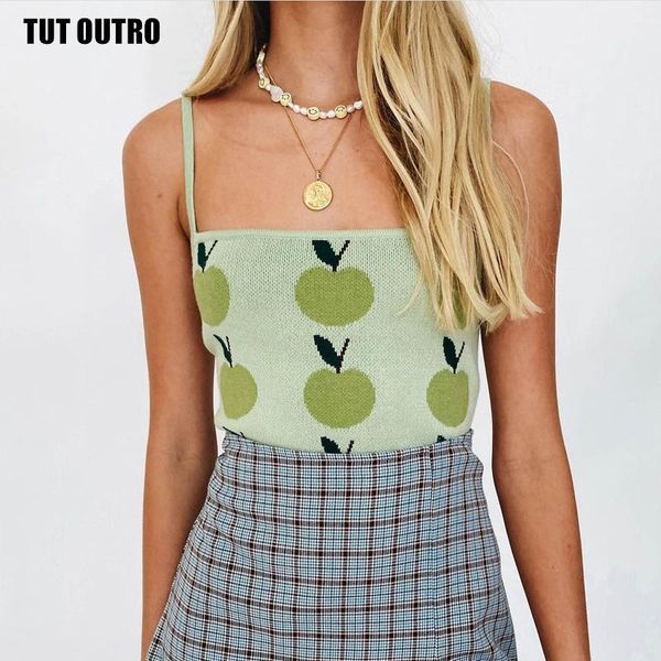 women's tanks & camis summer fashion green apple print all-match knitted crop women sleeveless backless off shoulder short vest fem, White
women's tanks & camis summer fashion green apple print all-match knitted crop women sleeveless backless off shoulder short vest fem, White