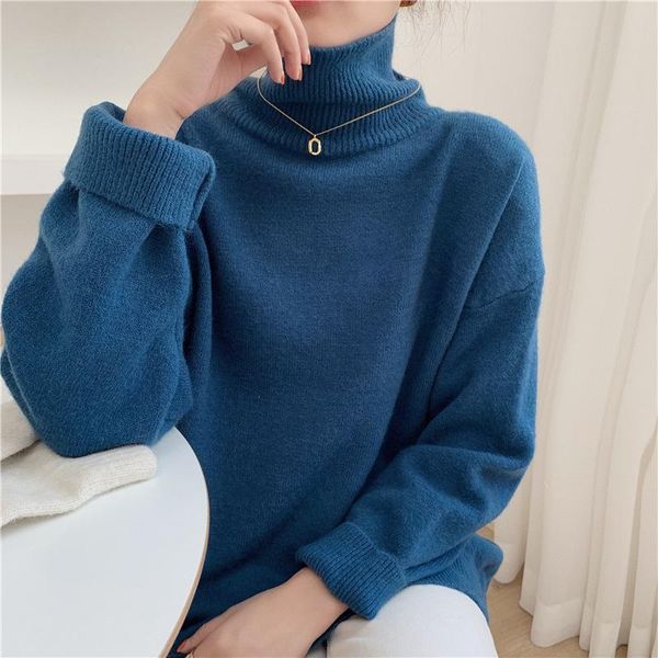 women's sweaters ftlzz winter thicken loose full sleeve women female knitted jumpers casual turtleneck solid pullover, White;black
women's sweaters ftlzz winter thicken loose full sleeve women female knitted jumpers casual turtleneck solid pullover, White;black
