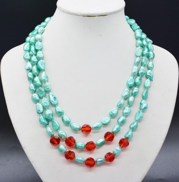 chokers 3 rows, 8mm classic baroque pearl necklace. 100% natural wild, Golden;silver
chokers 3 rows, 8mm classic baroque pearl necklace. 100% natural wild, Golden;silver