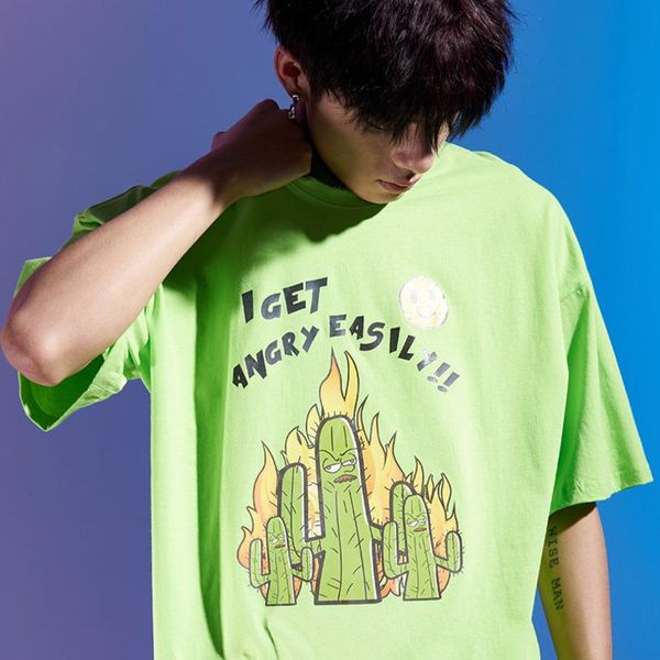 men's t-shirts avocado green t shirt men hip hop women angry cactus printed casual cotton japanese streetwear t-shirt tees, White;black
men's t-shirts avocado green t shirt men hip hop women angry cactus printed casual cotton japanese streetwear t-shirt tees, White;black