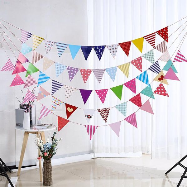 party decoration 12 flags colorful paper pennant bunting banner happy birthday hats baby shower first home decor supplies
party decoration 12 flags colorful paper pennant bunting banner happy birthday hats baby shower first home decor supplies