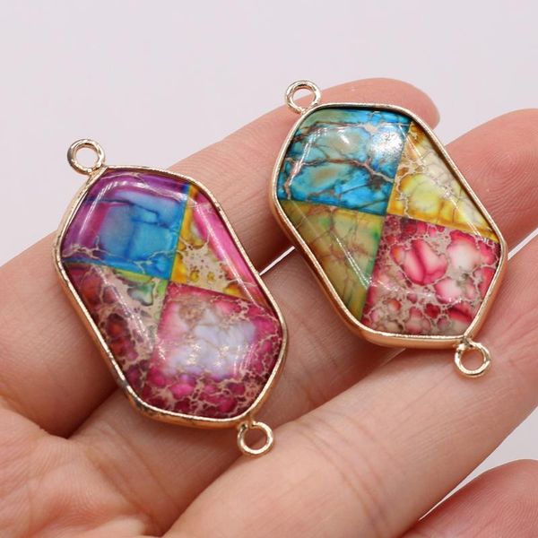 charms natural semi-precious stone pendant gilded edge hexagon connector emperor 20x42mm for jewelry making necklaces gift, Bronze;silver
charms natural semi-precious stone pendant gilded edge hexagon connector emperor 20x42mm for jewelry making necklaces gift, Bronze;silver