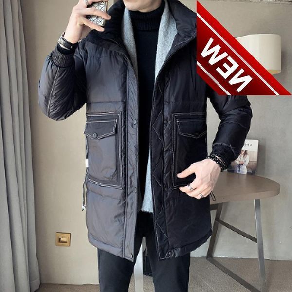 2021 winter new fashion parkas white duck down jacket mens stand collar warm cold pu leather jackets slim casual outerwear man, Black
2021 winter new fashion parkas white duck down jacket mens stand collar warm cold pu leather jackets slim casual outerwear man, Black