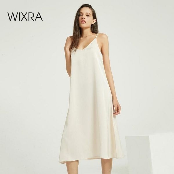 wixra strap backless satin dress loose dresses spring summer new sleeveless basic solid womens clothing, Black;gray
wixra strap backless satin dress loose dresses spring summer new sleeveless basic solid womens clothing, Black;gray