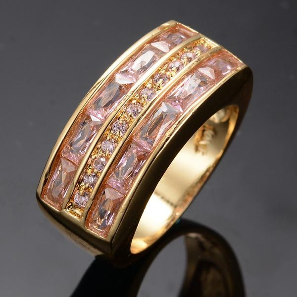 wedding rings cute female pink crystal stone jewelry 18kt yellow gold color big for women luxury geometry zircon engagement ring, Slivery;golden
wedding rings cute female pink crystal stone jewelry 18kt yellow gold color big for women luxury geometry zircon engagement ring, Slivery;golden