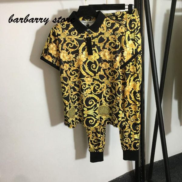 2021retro printing women's fashion temperament suit versatile slim lapel short sleeve + high waist casual pants two piece, White
2021retro printing women's fashion temperament suit versatile slim lapel short sleeve + high waist casual pants two piece, White