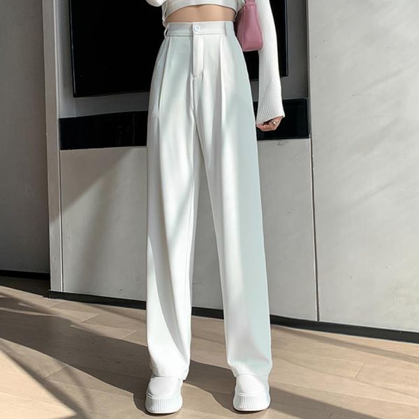 women's pants & capris white wide leg women high waist trousers casual loose suits solid for zipper pantalones mujer 2021, Black;white
women's pants & capris white wide leg women high waist trousers casual loose suits solid for zipper pantalones mujer 2021, Black;white