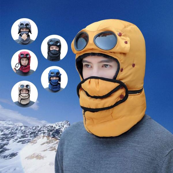 winter trooper hat for men and women with goggles mask scarf warm windproof ear flap trapper outdoor hats, Black;white
winter trooper hat for men and women with goggles mask scarf warm windproof ear flap trapper outdoor hats, Black;white