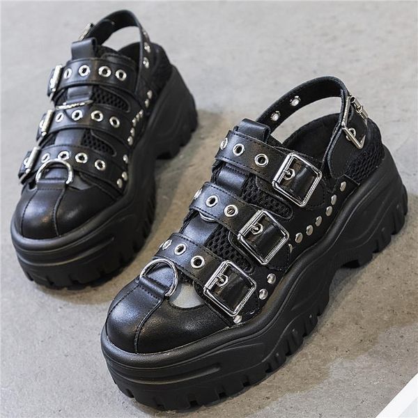 sandals goth punk platform women's roman style rivet outdoor female chunky shoes summer fashion casual ladies handmade, Black
sandals goth punk platform women's roman style rivet outdoor female chunky shoes summer fashion casual ladies handmade, Black