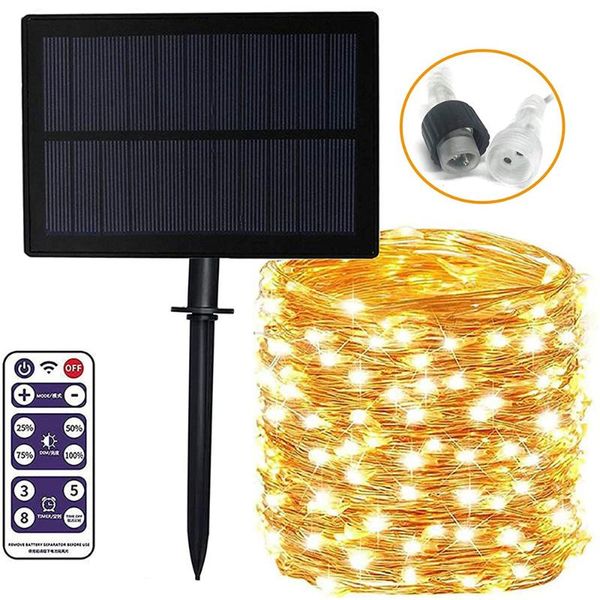 strings outdoor remote control solar powered string lights waterproof 8 modes copper wire fairy for home garden wedding christmas
strings outdoor remote control solar powered string lights waterproof 8 modes copper wire fairy for home garden wedding christmas
