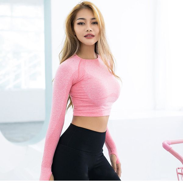 women's blouses & shirts long sleeve sportswear, running navel fitness fast dry, seamless fit 8e4m, White
women's blouses & shirts long sleeve sportswear, running navel fitness fast dry, seamless fit 8e4m, White