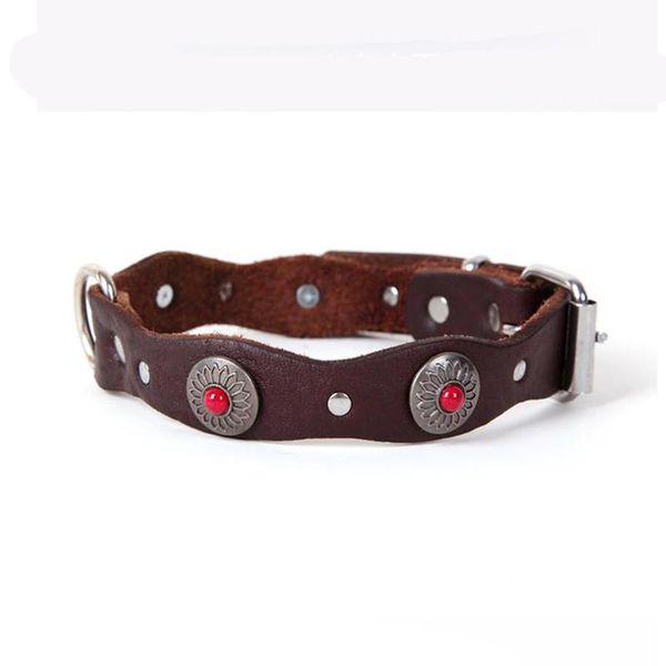 dog collars & leashes retro genuine leather collar personalized ethnic pet necklace with flower pattern green red bead basic for big dogs
dog collars & leashes retro genuine leather collar personalized ethnic pet necklace with flower pattern green red bead basic for big dogs