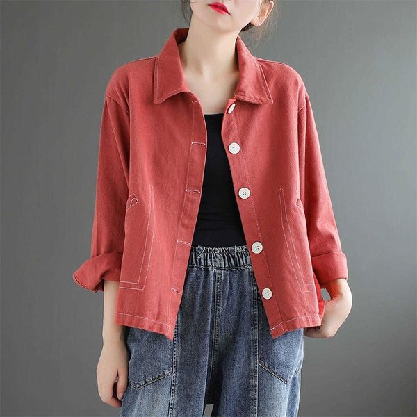women's wool & blends autumn arts style women long sleeve loose casual short coats big pocket single breasted cotton turn-down col, Black
women's wool & blends autumn arts style women long sleeve loose casual short coats big pocket single breasted cotton turn-down col, Black