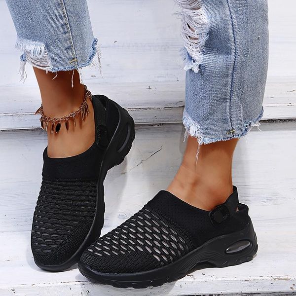 sandals women mesh casual ladies wedge shoes solid color platform slip-on female sandalias soft thick bottom zapatillas mujer, Black
sandals women mesh casual ladies wedge shoes solid color platform slip-on female sandalias soft thick bottom zapatillas mujer, Black