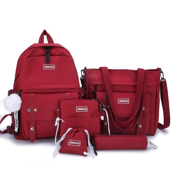 school bags 5 pcs sets canvas schoolbags for teenage girls women backpacks lapkeychain travel bagpack mochila escolar
school bags 5 pcs sets canvas schoolbags for teenage girls women backpacks lapkeychain travel bagpack mochila escolar