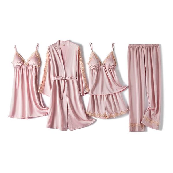 pink 5pcs rayon lady robe gown sets v-neck suspender skirt kimono bathrobe pajamas suit loose lounge home dress sleepwear women's, Black;red
pink 5pcs rayon lady robe gown sets v-neck suspender skirt kimono bathrobe pajamas suit loose lounge home dress sleepwear women's, Black;red