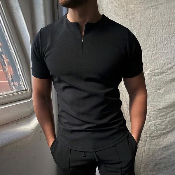 men's t-shirts 2021 casual simple solid short sleeve tee shirt men vintage zipper o-neck pullover summer fashion t-shirt mens clothes, White;black
men's t-shirts 2021 casual simple solid short sleeve tee shirt men vintage zipper o-neck pullover summer fashion t-shirt mens clothes, White;black