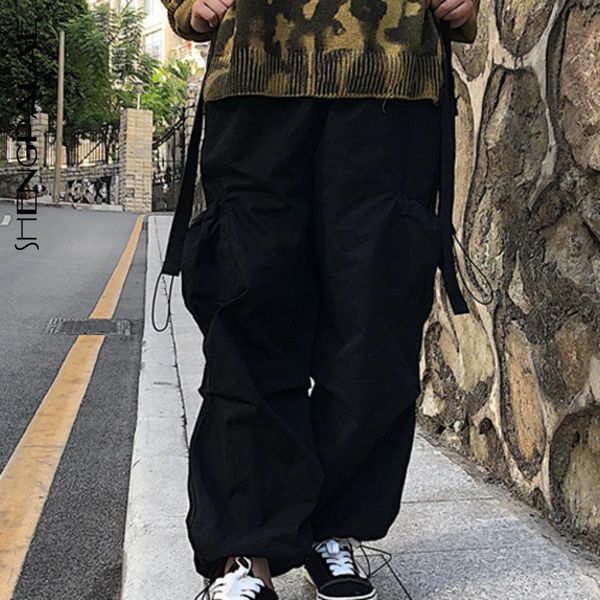 women's pants & capris shengpalae 2021 spring vintage patchwork joggers sweatpants harajuku woman trousers elastics drawstring high wai, Black;white
women's pants & capris shengpalae 2021 spring vintage patchwork joggers sweatpants harajuku woman trousers elastics drawstring high wai, Black;white