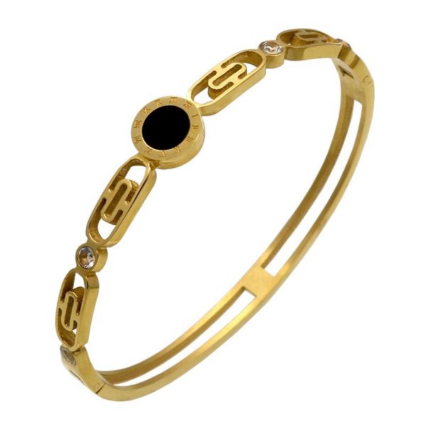 bangle sell roman font bracelet for women gold color luxury shiny cubic zircon inlay charm bride jewelry pulseira, Black
bangle sell roman font bracelet for women gold color luxury shiny cubic zircon inlay charm bride jewelry pulseira, Black
