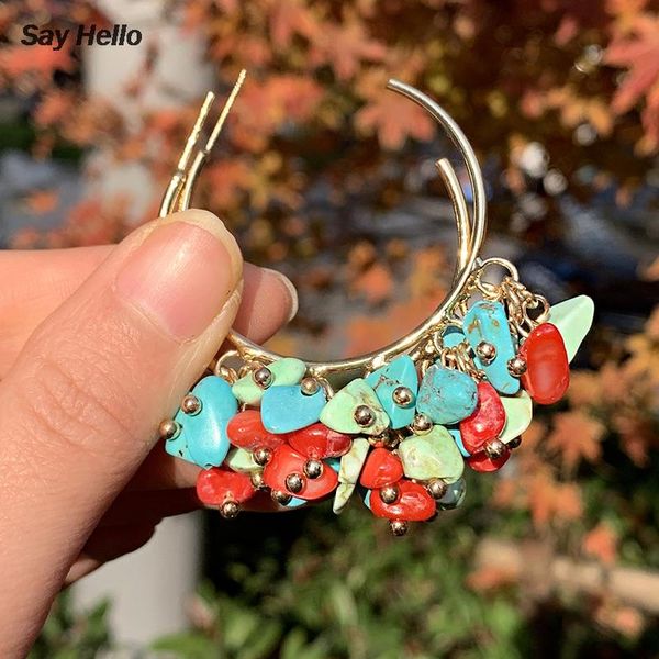 multicolor turquoises beads irregular large hoop earrings geometric gem gold random color gift women d0512 dangle & chandelier, Silver
multicolor turquoises beads irregular large hoop earrings geometric gem gold random color gift women d0512 dangle & chandelier, Silver