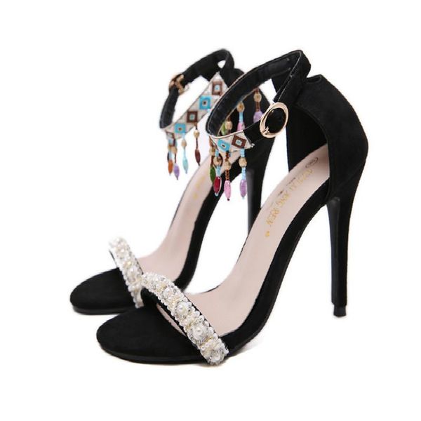 high heels sandals women thin-heeled sandalia platform wedding shoes feminina, Black
high heels sandals women thin-heeled sandalia platform wedding shoes feminina, Black