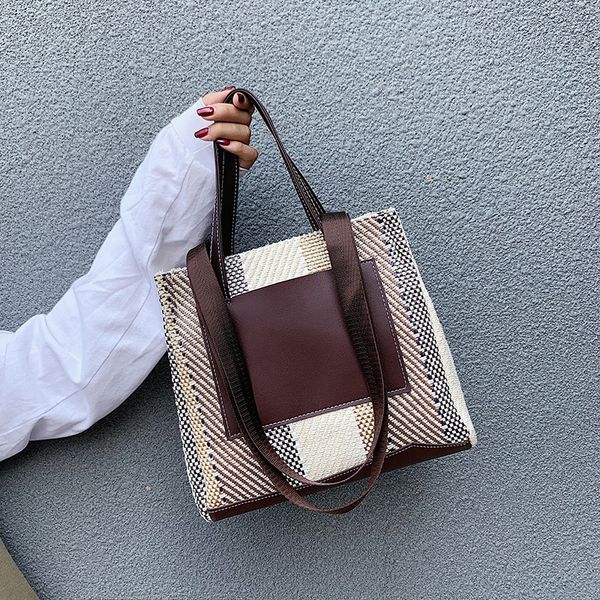 autumn and winter big bag women's new year tote large capacity student class college one shoulder portable lattice
autumn and winter big bag women's new year tote large capacity student class college one shoulder portable lattice