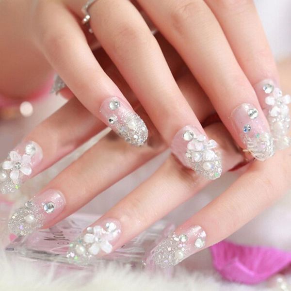24pcs/set press on fake nails for women shiny silver glitter crystal 3d rhinestone artificial nail tips wedding bride false nail1, Red;gold
24pcs/set press on fake nails for women shiny silver glitter crystal 3d rhinestone artificial nail tips wedding bride false nail1, Red;gold