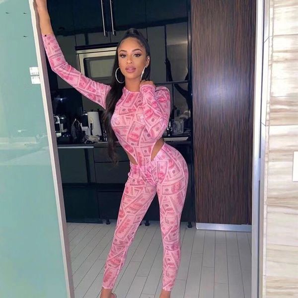 2011Mesh Print Night Club Long sleeve Bodysuit & Pants Party Party Fashion outwear Summer 2021, Pink
2011Mesh Print Night Club Long sleeve Bodysuit & Pants Party Party Fashion outwear Summer 2021, Pink