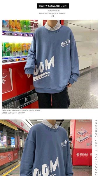 men's hoodies & sweatshirts instagram literary male lazy round collar set head youth trend japanese harajuku fashion temperament printi, Black
men's hoodies & sweatshirts instagram literary male lazy round collar set head youth trend japanese harajuku fashion temperament printi, Black